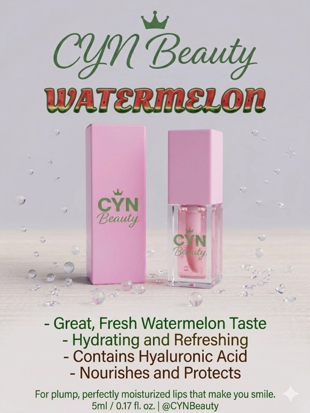 Watermelon Hydrating Lip Gloss - Pink